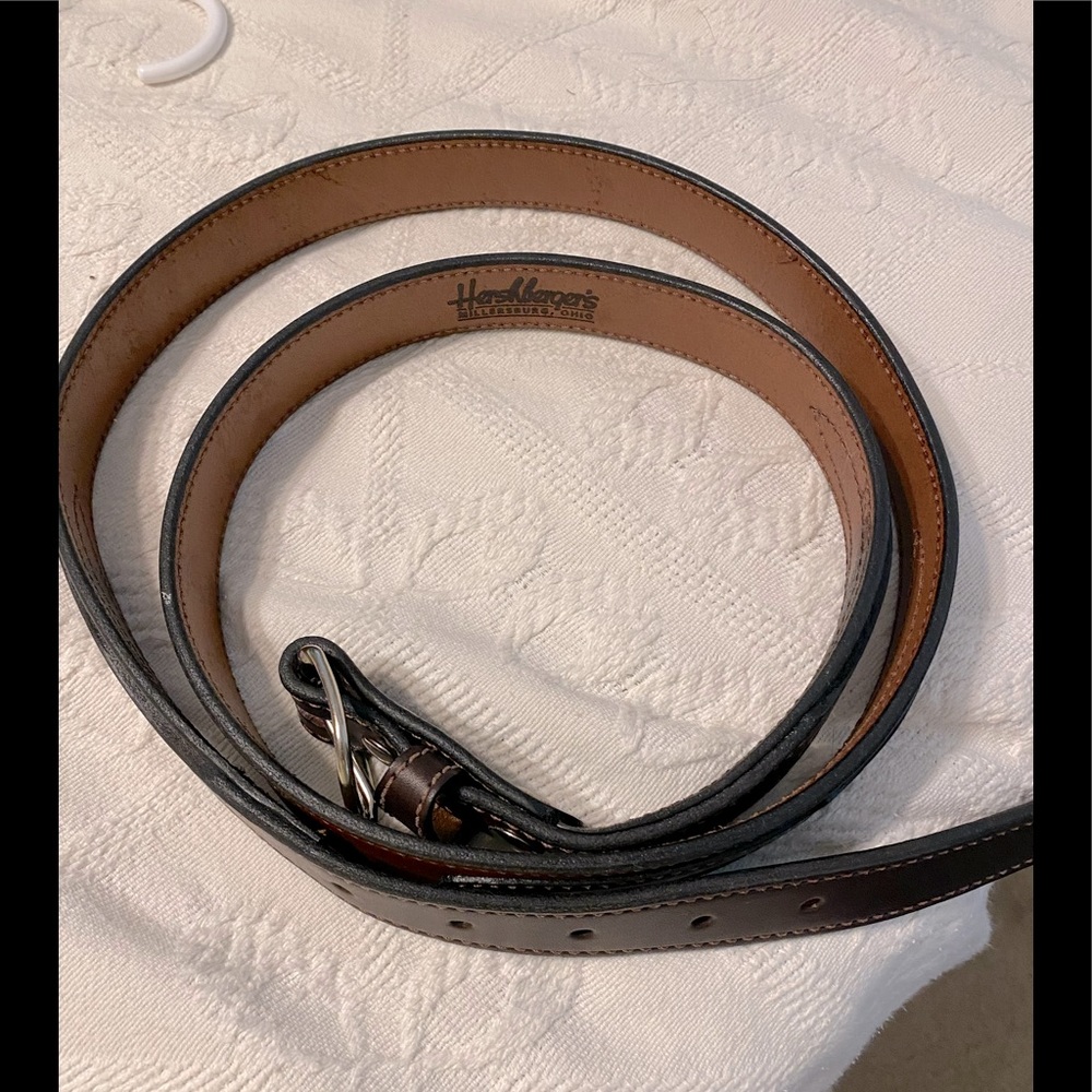 High Quality Leather Belt - size 56" - Brown - Amish harness craftsman made